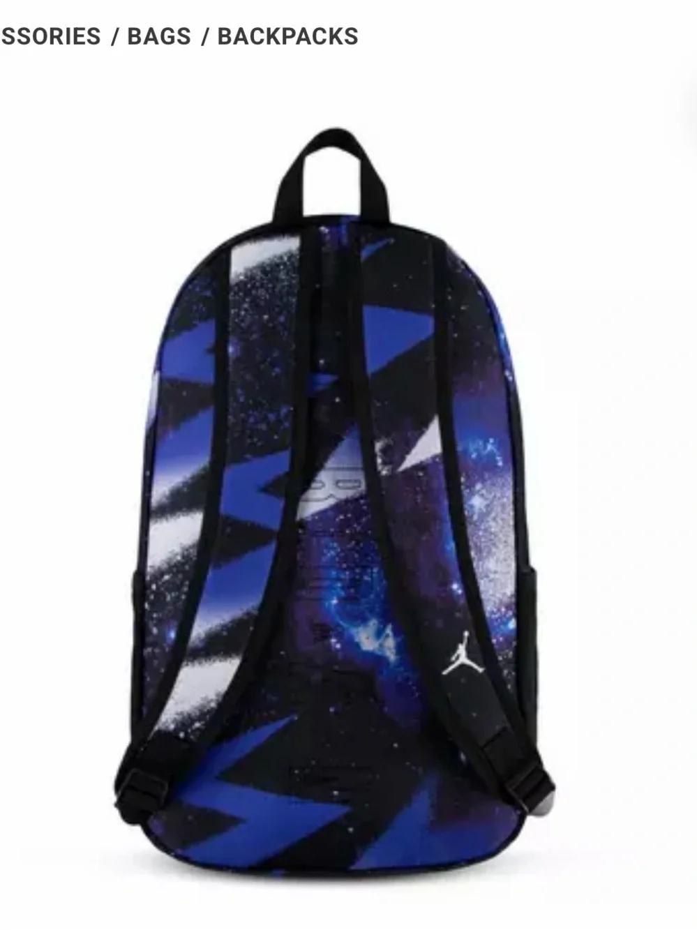 Jordan Kids Galaxy Print Backpack in Purple and Blue